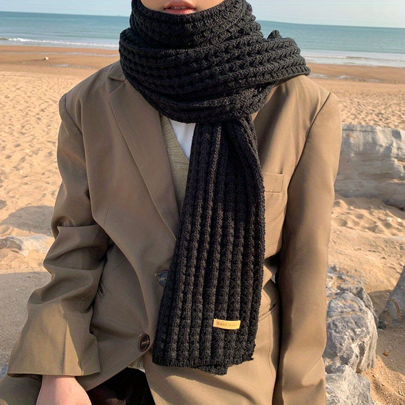 Unisex pletený šál s geometrickým vzorem – Matteo