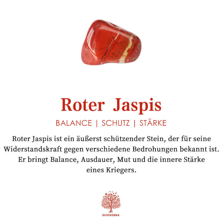 Roter Jaspis Edelstein, Balance, Schutz, Stärke, Heilstein, roter Schmuckstein, spirituelle Kraft