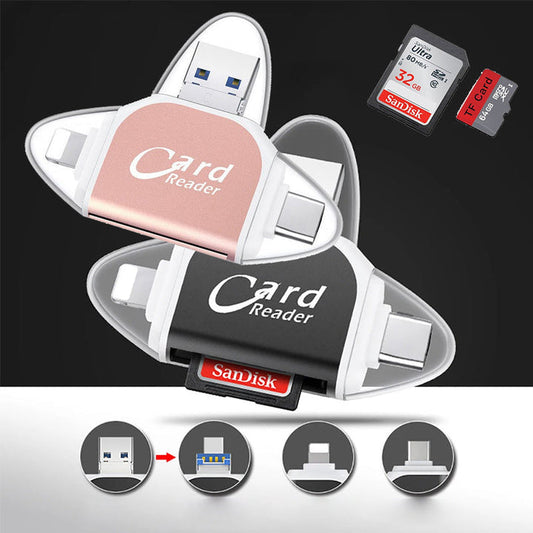 4-v-1 SD & TF čtečka karet - FlexPort