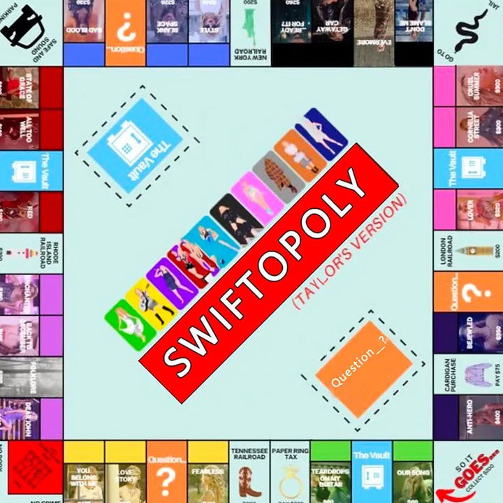 Hudba založená na deskové hře s písňovými kartami a Monopoly penězi pro herní večery.