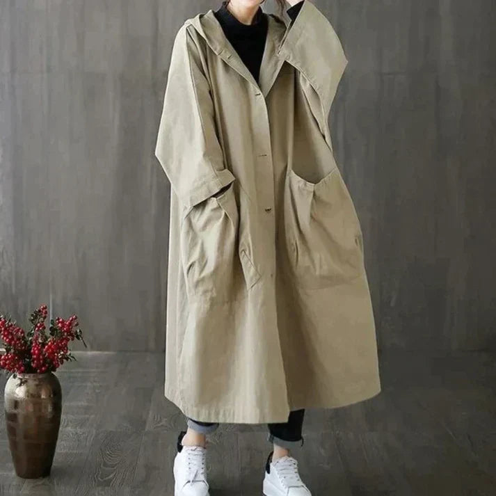 Trendový oversized dámský trench coat - Maren