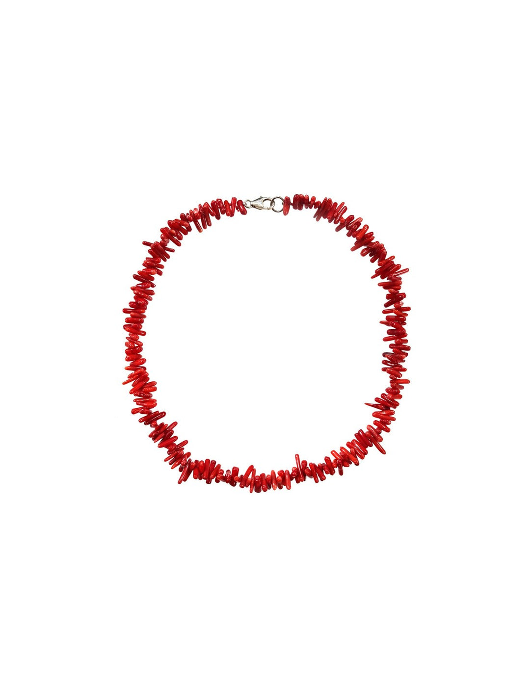 Rote Korallenkette, handgefertigt, Schmuck, Damen, elegantes Design, Geschenkidee, Naturmaterial.