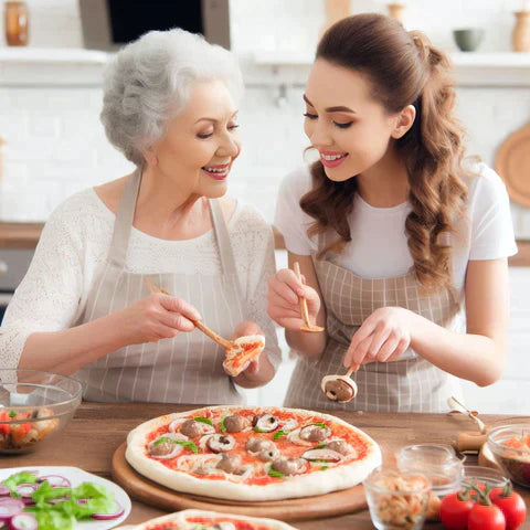 Pohyblivá pizza lopatka z břízy s posuvným mechanismem – Fornello