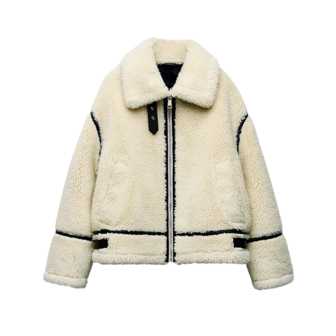 Teddy pilotní bunda – Dilara | Zimní, měkká, oversize a stylová!