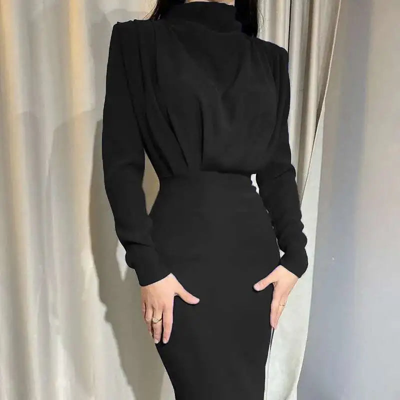 Bodycon midi šaty s rolákem – Valeria