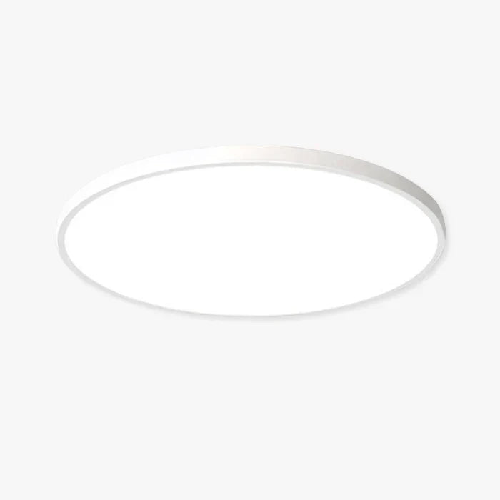 Runde LED-Deckenleuchte, weiß, energiesparend, modernes Design, für Wohnräume.