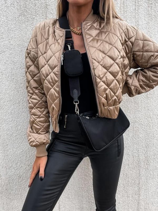 Zateplená dámská bomber bunda s kapsami – Marisa