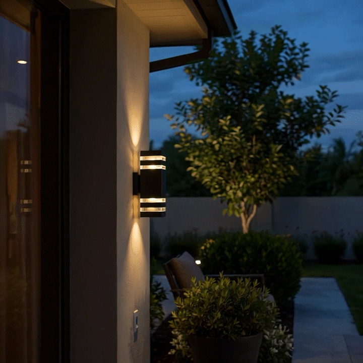 2-Way Up Down Outdoor Wall Light, Weather-Resistant Aluminum LED Sconce 2