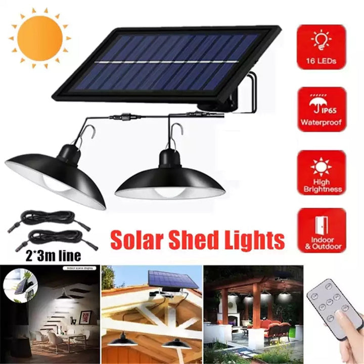 Bezdrátový solární LED lampový set s dálkovým ovládáním – TwinRay