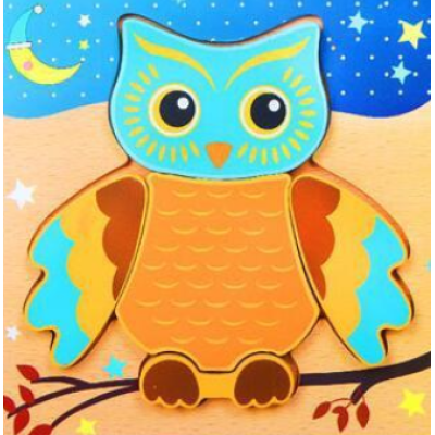Dřevěné puzzle pro malé děti – Montessori objevovací set (1+1 ZDARMA)
