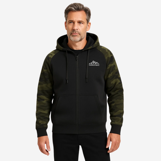 Teplá a pohodlná pánská kamuflážní fleecová bunda – Ethan