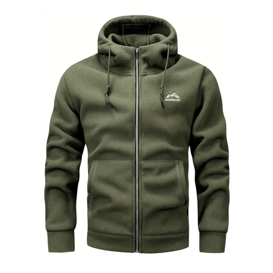 Pánská fleecová bunda s kapucí a zipem – Sören