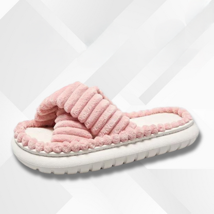 Dámské zimní domácí pantofle z materiálu EVA – Isabella edice sněhové vločky