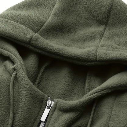 Pánská fleecová bunda s kapucí a zipem – Sören