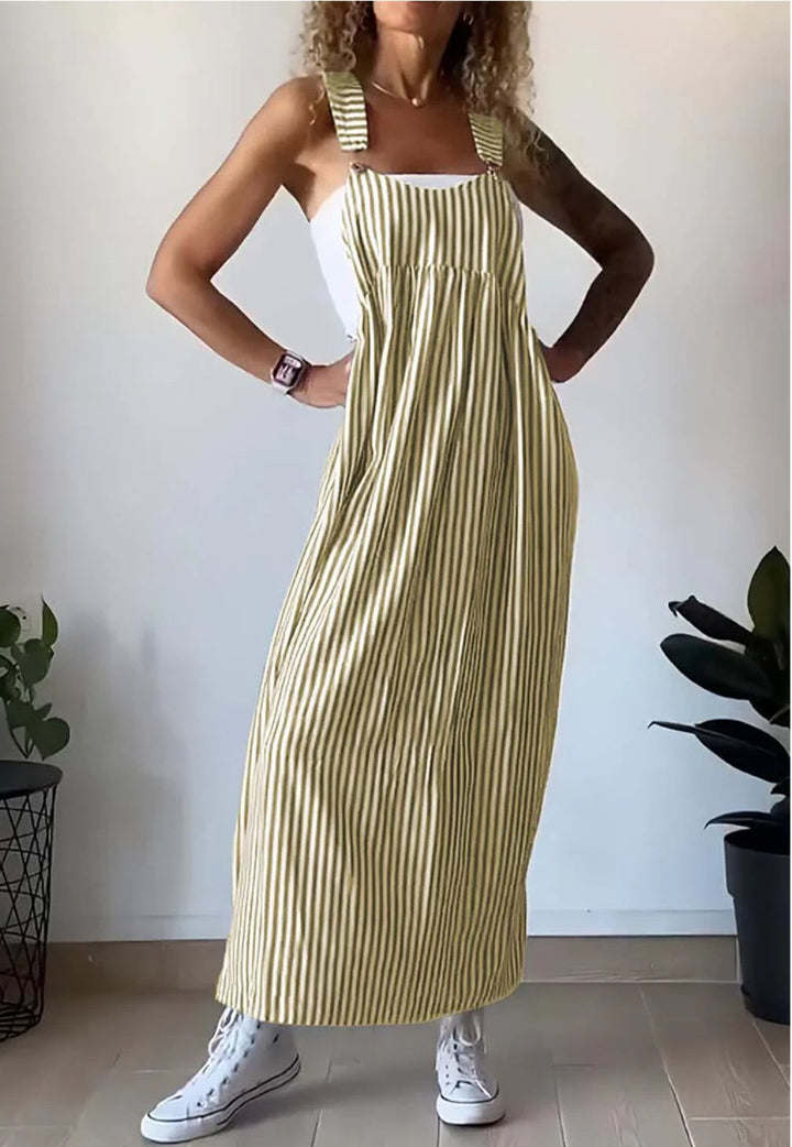 Stylový pruhovaný casual overal s pohodlným střihem – Liana