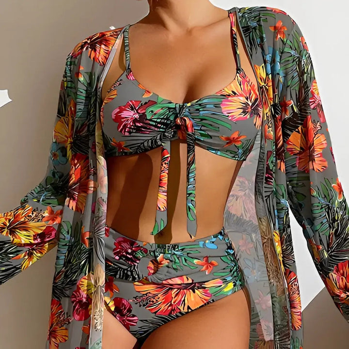 Trojdílná bikiny souprava s vysokým pasem – Yara