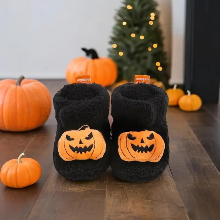 Dětské halloweenové pantofle s kresleným potiskem – SpookySteps