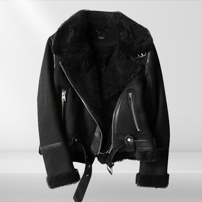 Dámská Sherpa bomber bunda z fleece s zipem – Amira