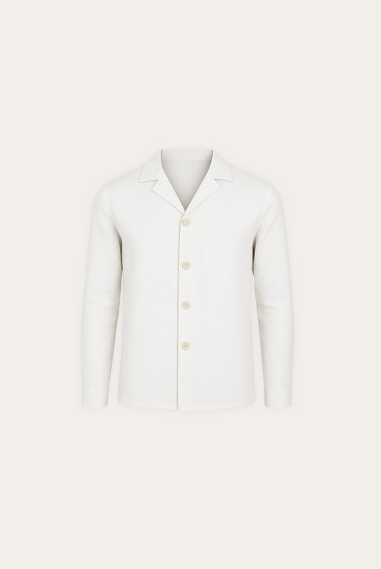 Podzimní a stylová bílá lněná košile pro muže – Lucien