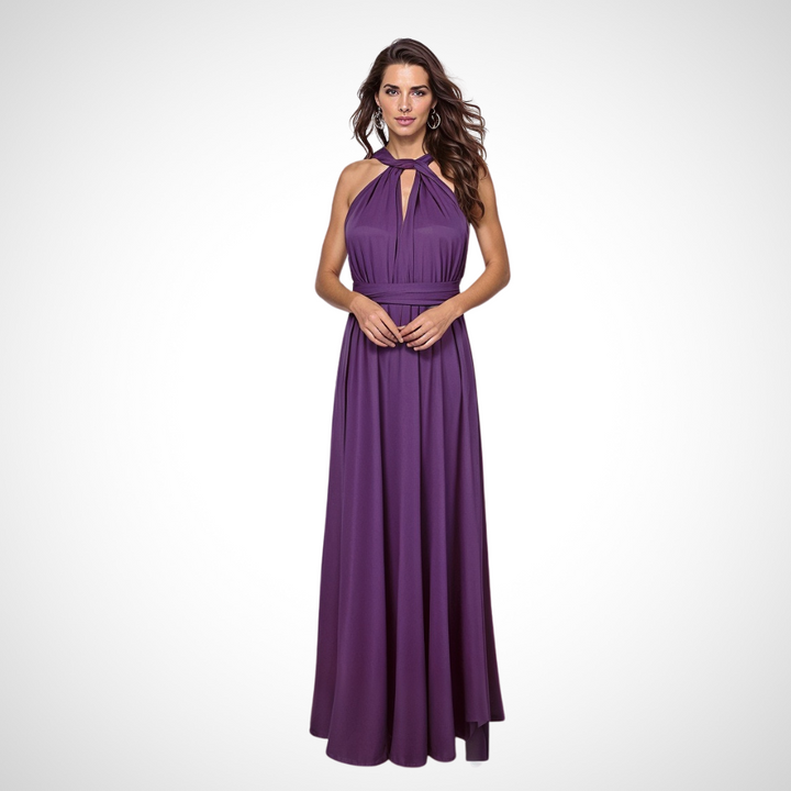 Elegant překrývající maxikabát s ženským střihem – Celine