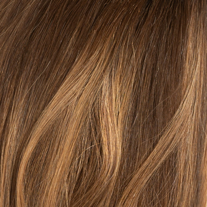 Tape-in prodloužení vlasů – Veloura Tape (teplá hnědá balayage 2+7)