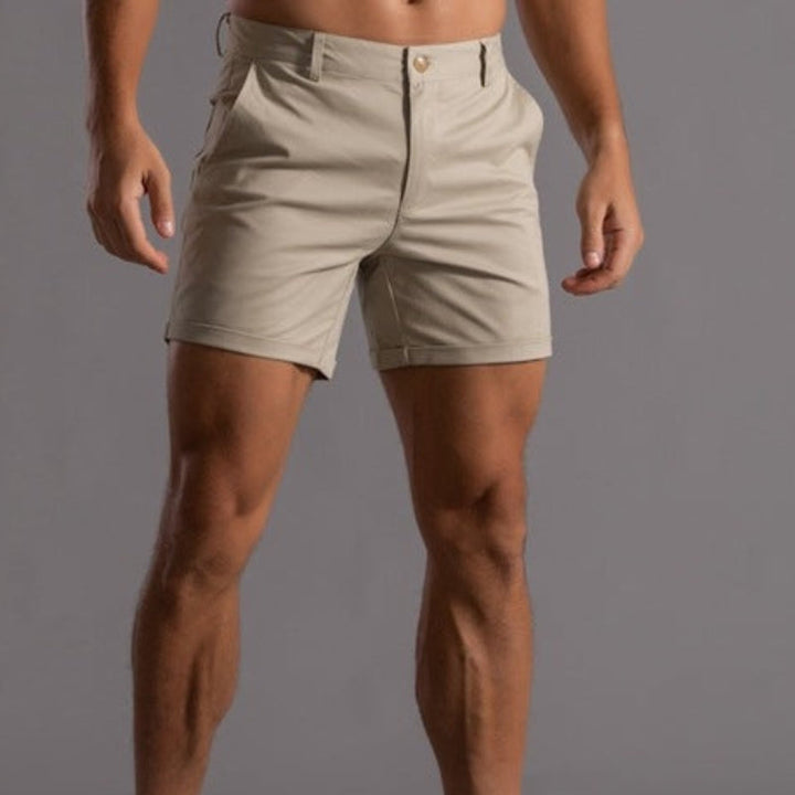 Modré slim-fit chino šortky pro muže – Emil