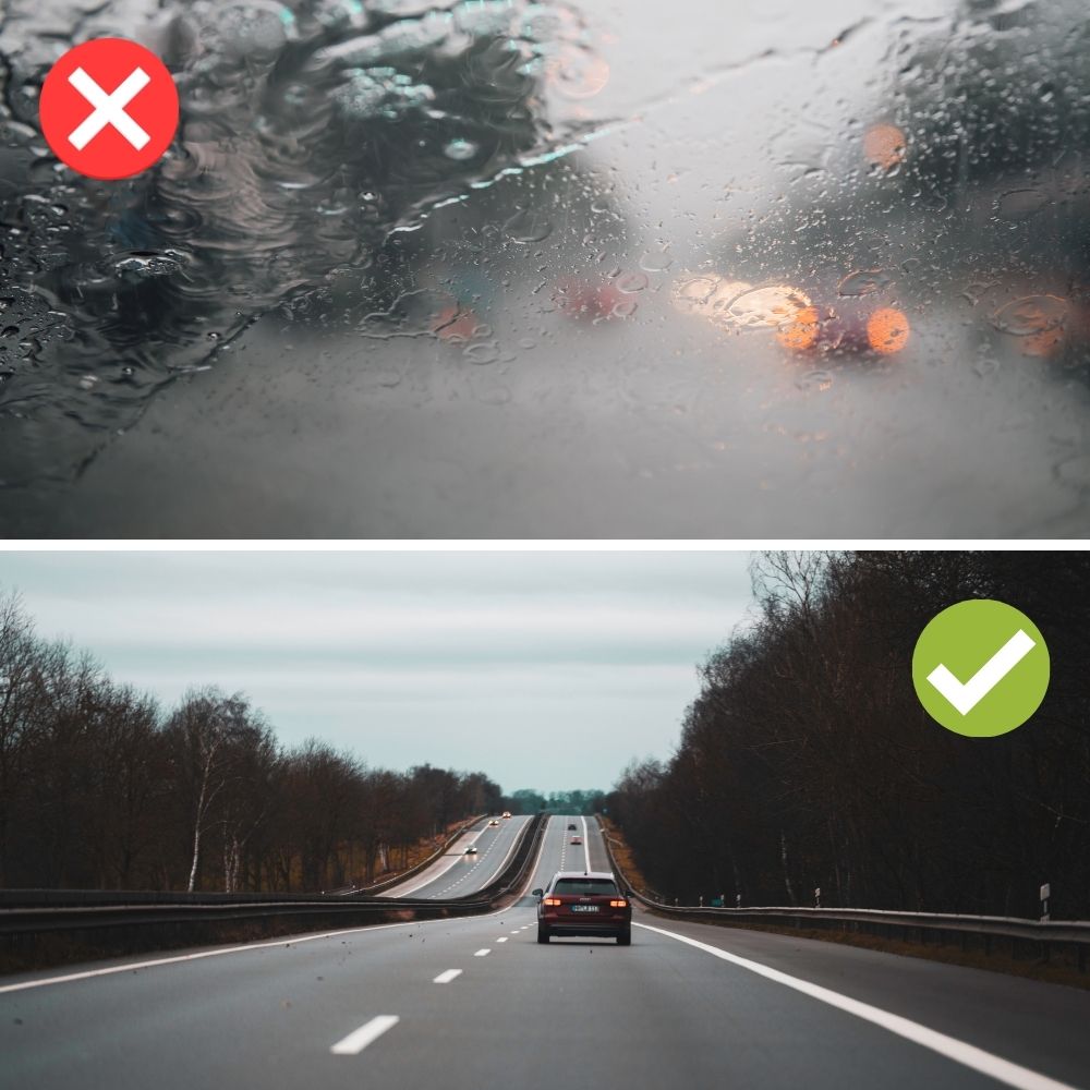 Vodoodpudivá úprava čelního skla auta - Rainexel