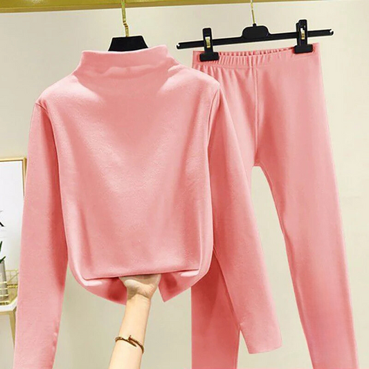 Dámská zimní sada ve dvou dílech s fleecovou mikinou a kalhotami – Eva