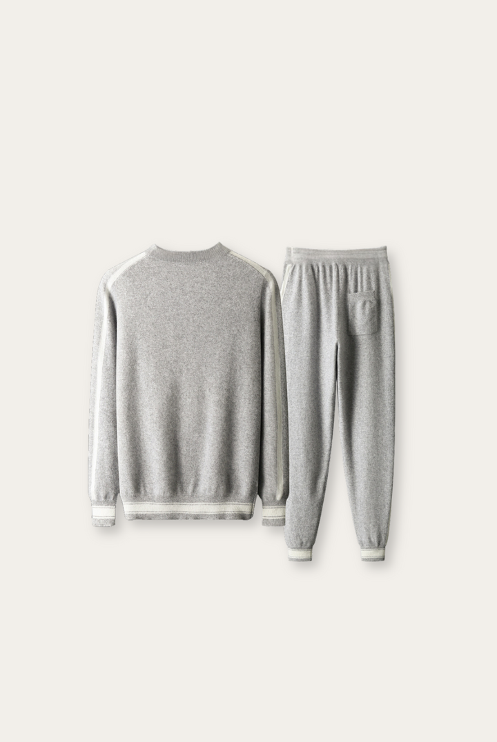Světle šedý set z kašmírové merino vlny – Romano