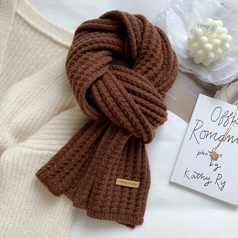 Unisex pletený šál s geometrickým vzorem – Matteo