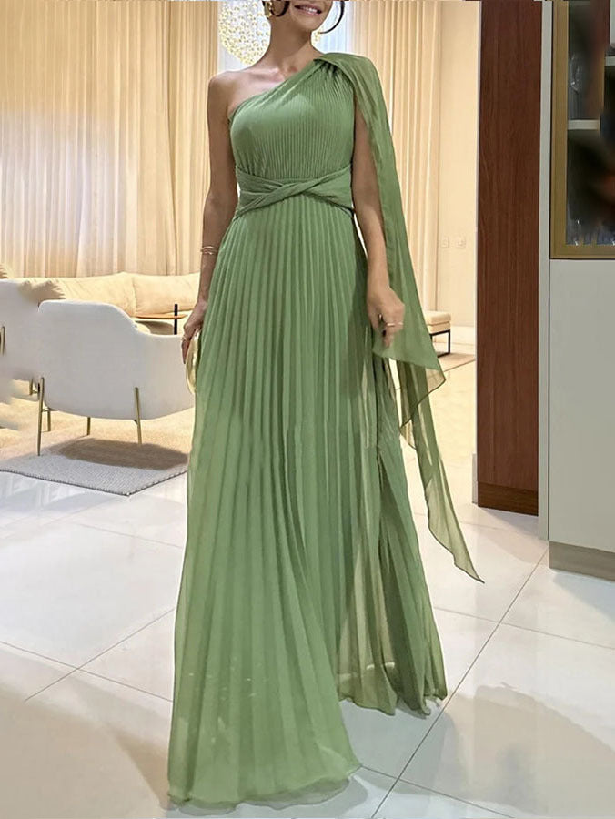 Podzimní trendy: jednobarevné polyesterové maxi sukně s plisováním – Mirella