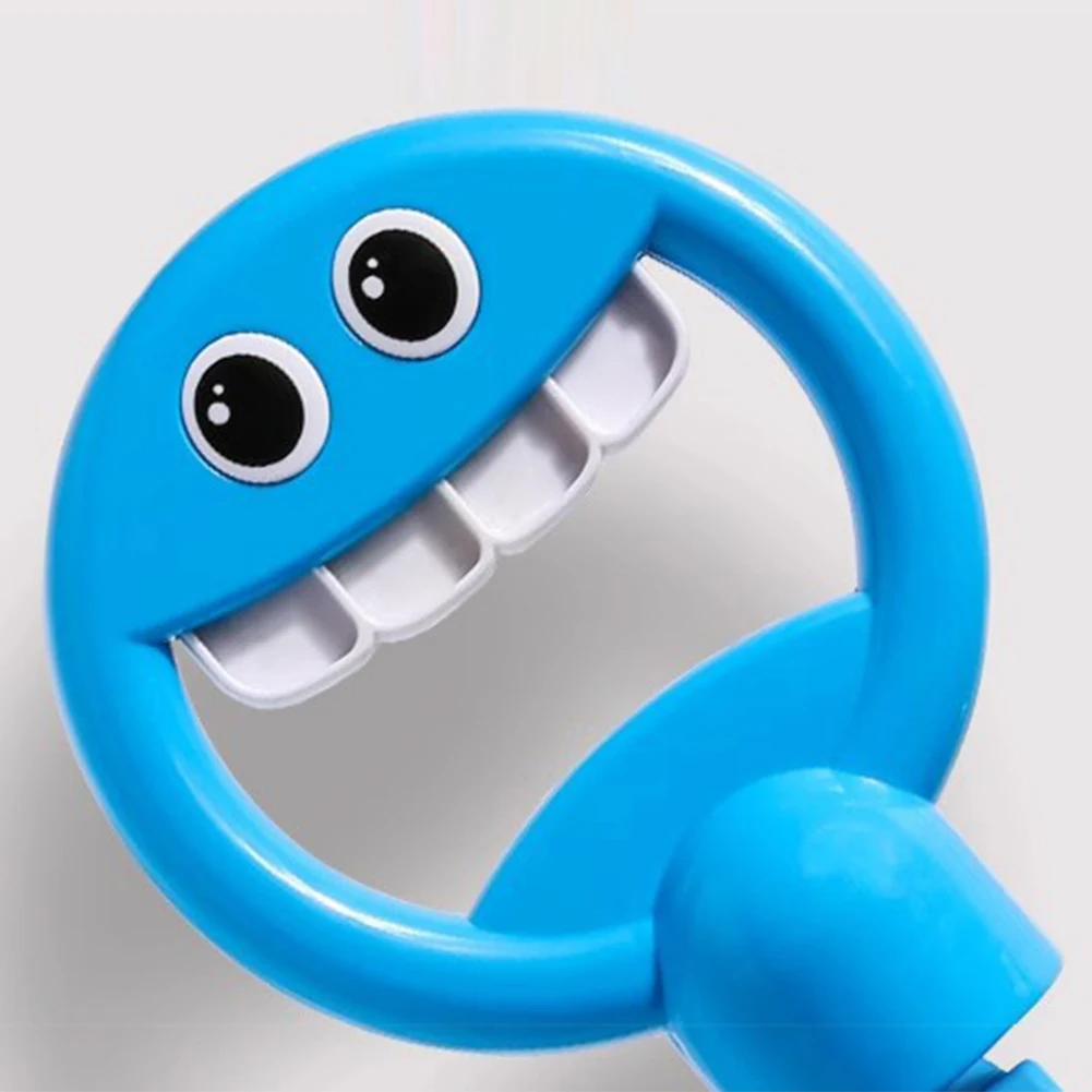 Blauer Smiley-Gesicht Seifenblasenstab, 32 Löcher, Outdoor-Spielzeug, Sommeraktivität.