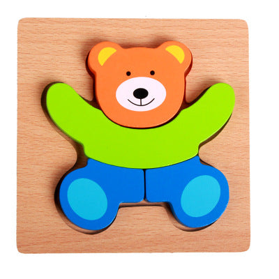 Dřevěné puzzle pro malé děti – Montessori objevovací set (1+1 ZDARMA)
