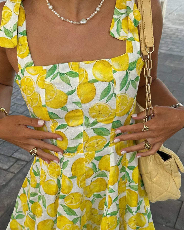Letní šaty s citronovým potiskem – Lianne