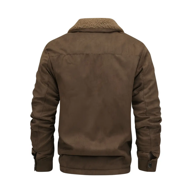 Pánská outdoorová bunda s podšívkou z teddy fleece a reverzním límcem – Corvin