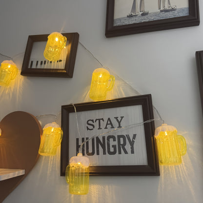 2 kusy LED pivní sklenice světelný řetěz – LichterBier Oktoberfest 2025