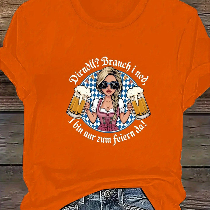Dámské tričko s krátkým rukávem Plus Size – Liesl Oktoberfest 2025