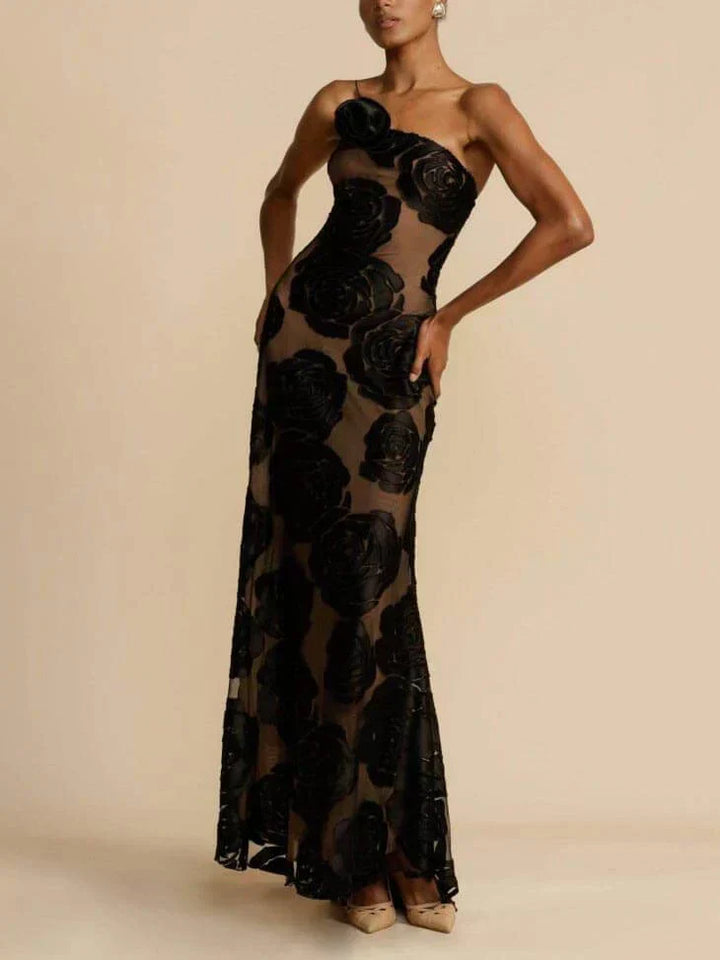 Šaty na maximální délku bez ramínek s Jacquardovým vzorem – Maila