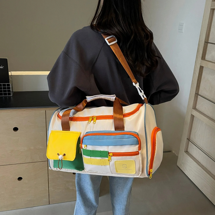 Lehká dufflová taška s barevnými bloky - FlexaBag