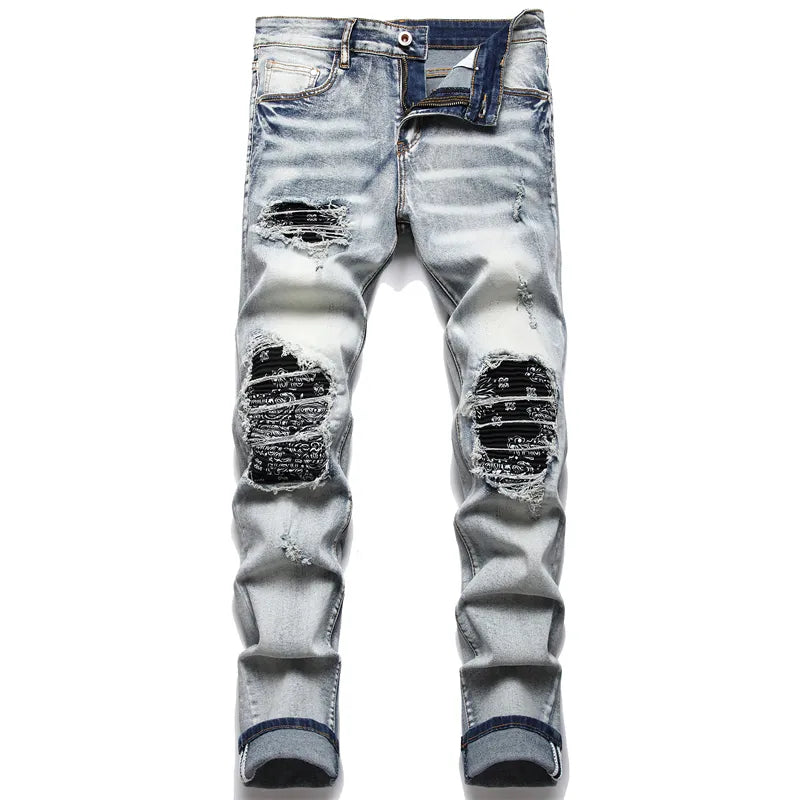 Trendy roztrhané pánské džíny - Jaxon