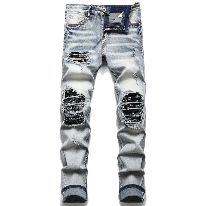 Trendy roztrhané pánské džíny - Jaxon