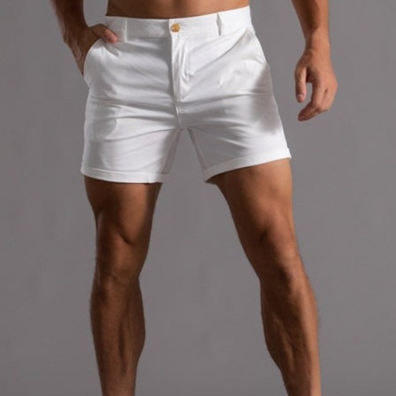 Modré slim-fit chino šortky pro muže – Emil