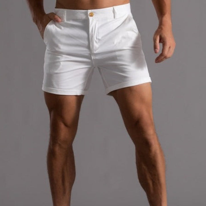 Modré slim-fit chino šortky pro muže – Emil
