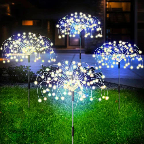 Vodotěsná solární zahradní lampa s ohňostrojem – SparkGlow