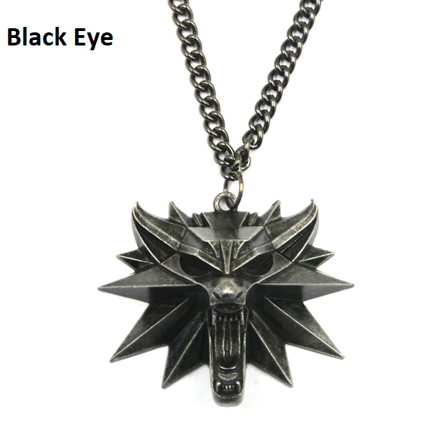 Silberne Wolfskopf-Halskette, Edelstahl, maskulines Design, Schmuck für Herren.