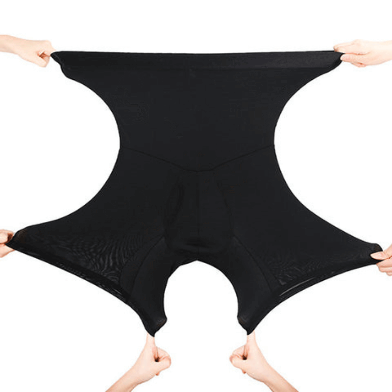 Schwarze nahtlose Shapewear-Shorts, dehnbar, figurformend, Damen-Unterwäsche.