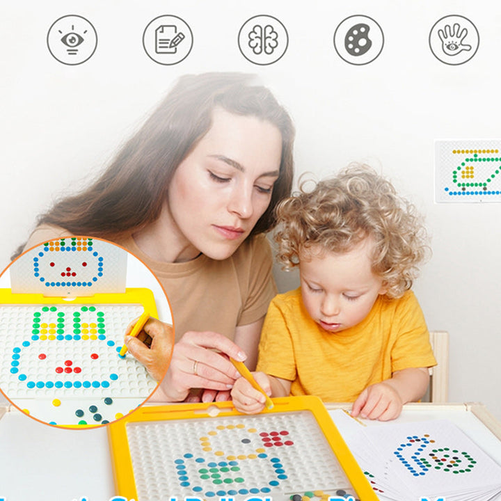 Magnetická tabule se znaky a korálky - MagniDots