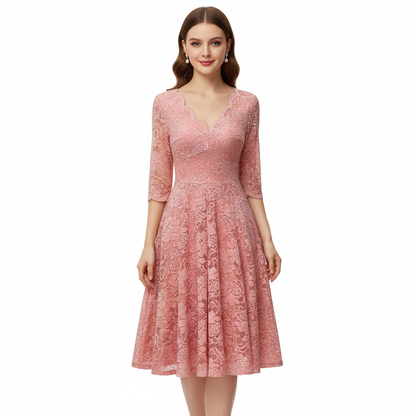 3/4-Ärmliges Kleid - SpringWhirl 