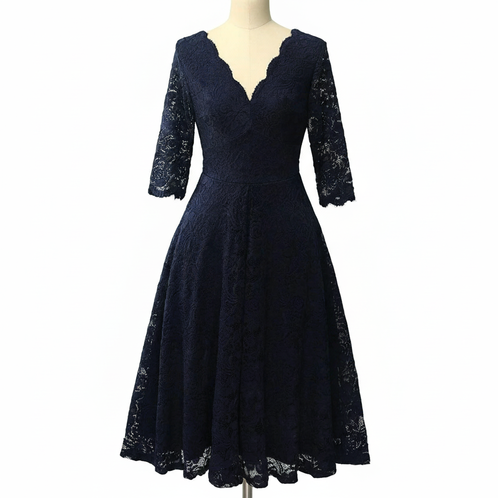 3/4-Ärmliges Kleid - SpringWhirl 