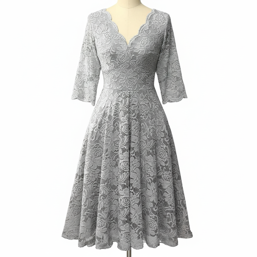 3/4-Ärmliges Kleid - SpringWhirl 